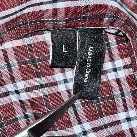 THEORY Sz L Men's Sylvain Thebes Plaid Casual Button Down Shirt - Picture 4 of 6